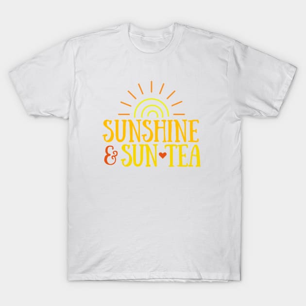 Sunshine & Sun Tea - Summer Iced Tea T-Shirt by Seaglass Girl Designs